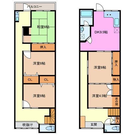 伊賀町戸建の物件間取画像